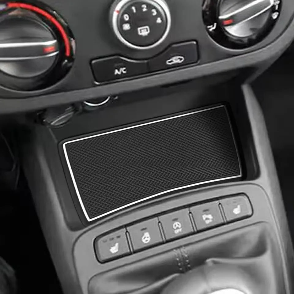 for Hyundai i10 2021 - 2023 Anti-Slip Gate Slot Cup Mat Door Groove Pad  Non-Slip Mats Coasters Car Interior Accessories