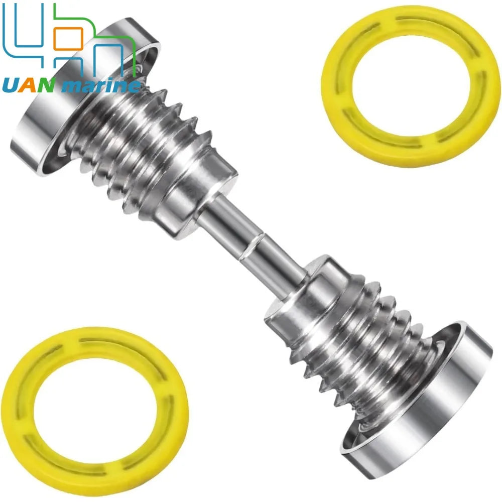 2 Pcs Magnetic Outdrive Gear Case Drain Plug Screw with Gasket For Mercruiser Stern Drive Alpha 1 Gen 1  2 R MR TR 22- 8M0058389