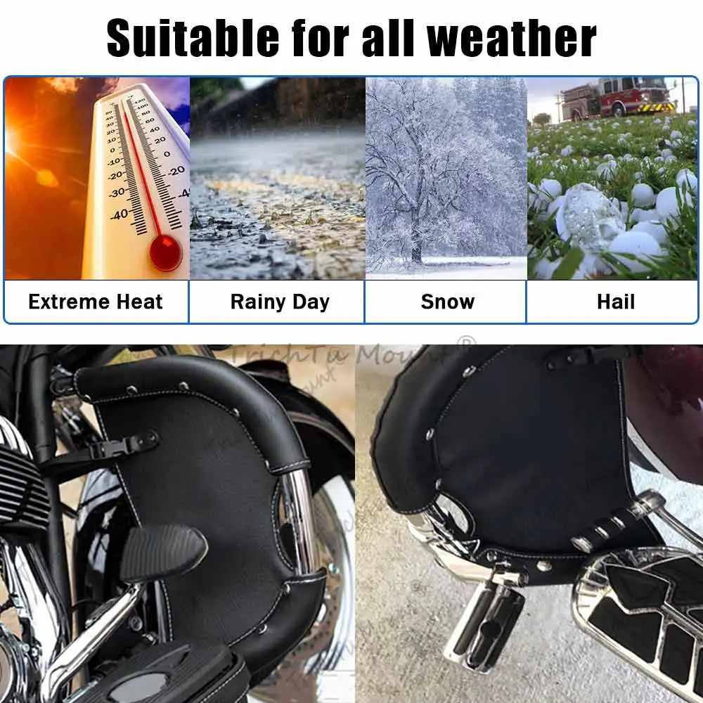 Motorcycle Engine Crash Bar Bags Protection Rider PU Leather Leg Warmer Bag Chaps Soft Lowers For Indian Chief Vintage Chieftain