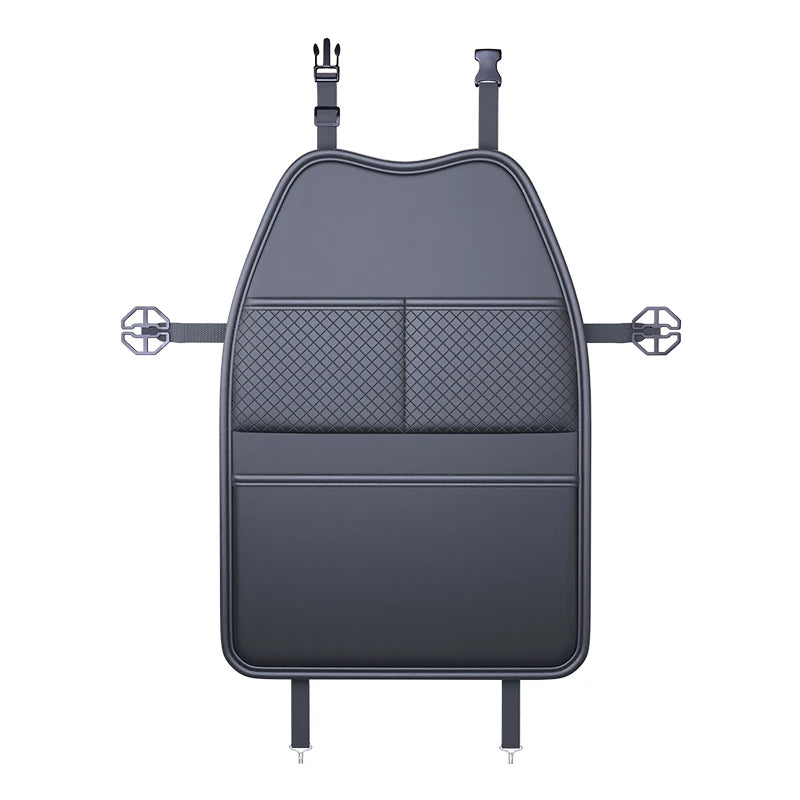 Backseat Car Organizer for Kids- Dual Pockets or Clear Tablet Window, Waterproof & Scratch-Resistant Seat Back Protector