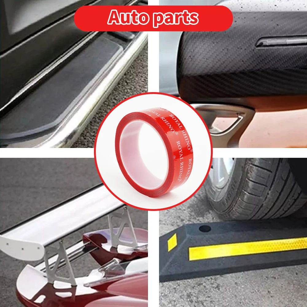 Strong Car Special Clear Double Sided Tape Heavy Duty Acrylic Foam Adhesive Sticker for Auto Rear Spoiler Household Accessories