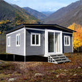 Polyester Cover Luxury Home Kit Low Cost 3 Bedroom Prefabhouses Foldable Prefab House With Rice Box French Polynesia