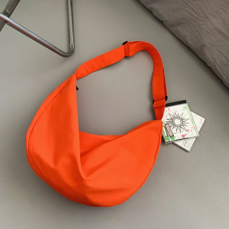 2025 New Extra Big Unisex crossbody bag Large Capacity Casual shoulder bags Solid Hobos big hand bags Nylon Travel Women bags
