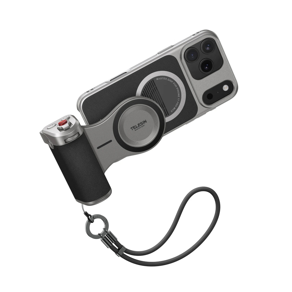 TELESIN Master Grip Kit for iPhone 17 Pro ProMax Phone Camera Magnetic Grip Graphene Case for iPhone Cooling Phone Handle Holder
