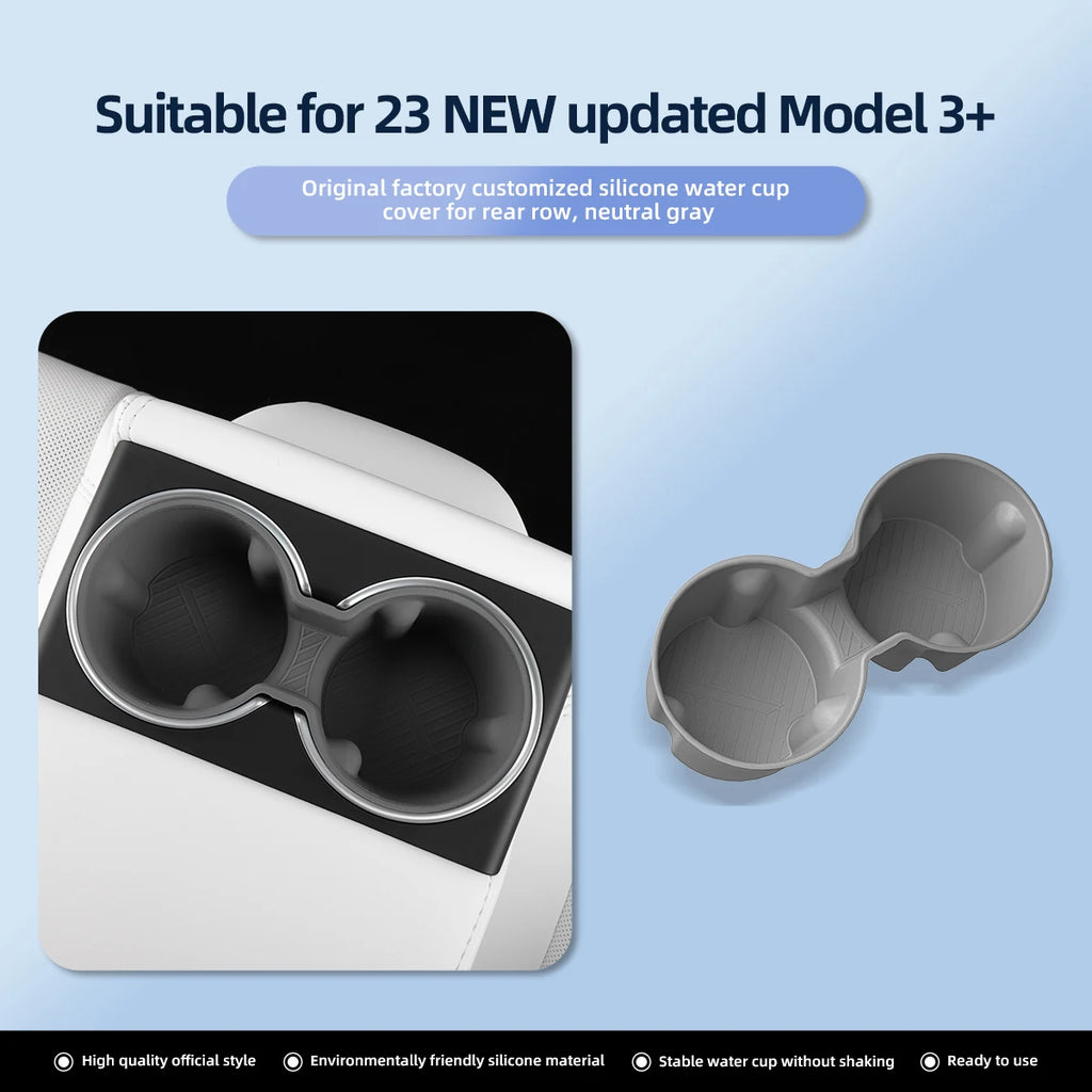 LUCKEASY for Tesla Model 3 Highland 2024-2026 Central Console Water Cup Holder Interior Accessories Drinks Holder Storage Case