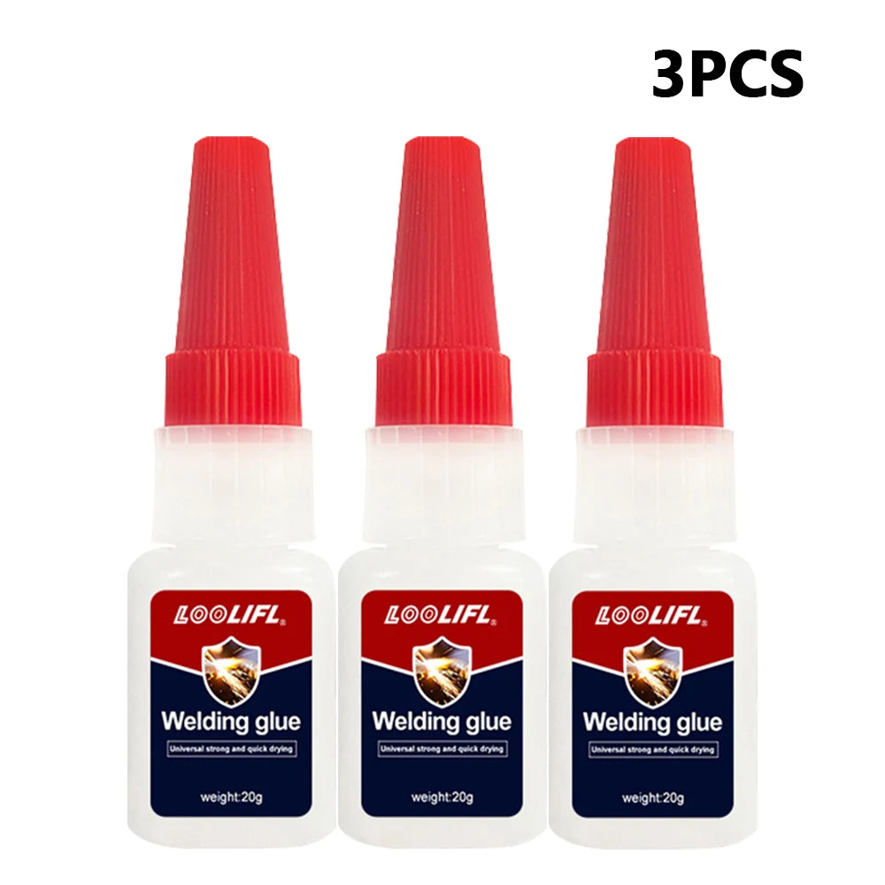 Loolifl Weldingglue Highstrength Universal Super Adhesive Waterproof Quickdry Glue for Ceramics Metal Plastics Wood Shoe Repair