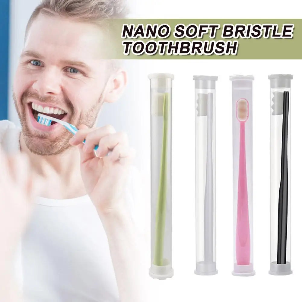 Ultra-fine Soft Toothbrush Million Nano Bristle Adult Care Dental Deep Brush Oral Teeth Travel Brush Cleaning Tool