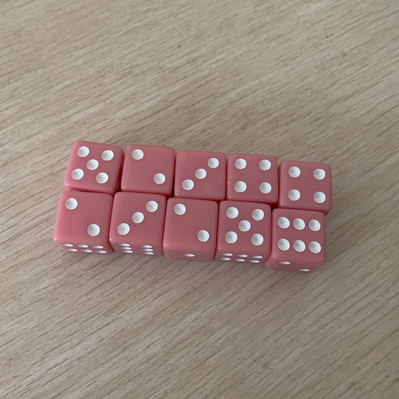 10pcs/set Square Corner Point Dice  Board Games Accessories 16mm