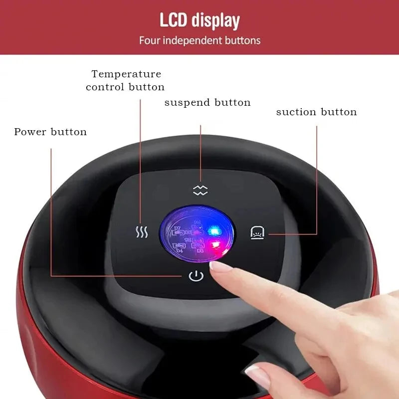 Intelligent vacuum cupping massager - Heating and body gua sha back, neck and arm cupping massager