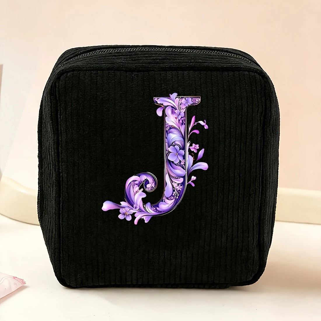 New Fashionable Purple Letter-Patterned Sanitary Napkin Storage Bag, Multifunctional Portable Travel and Daily Storage Bag, Ideal Gift Choice for Girls