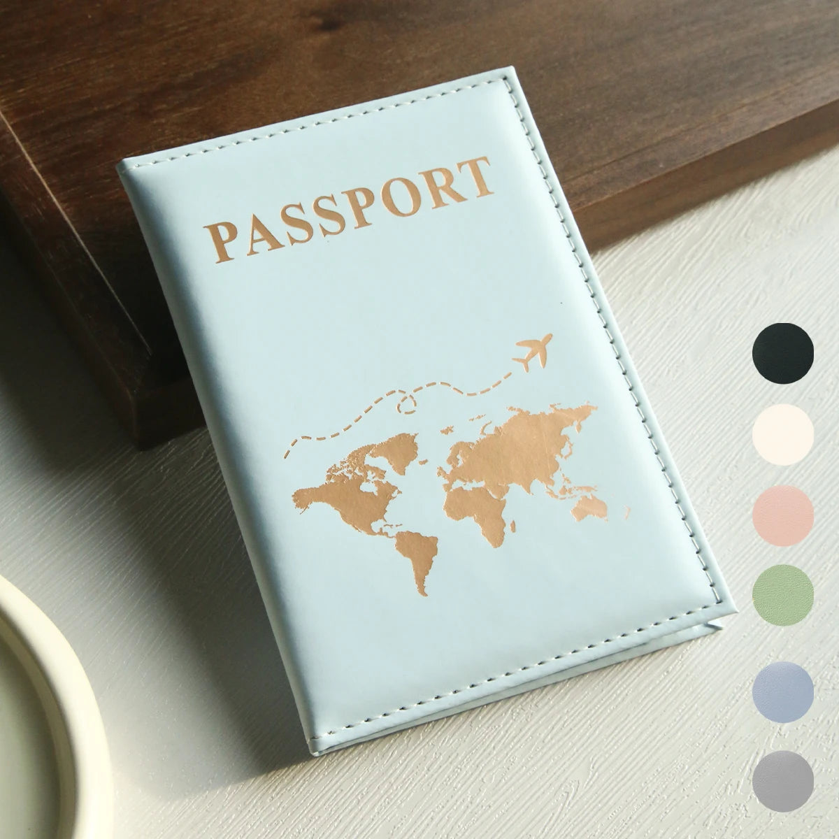 Passport Cover Passport Holder World Map Organizer Protective Card Case Credit Card Holder ID Document Passport Wallet