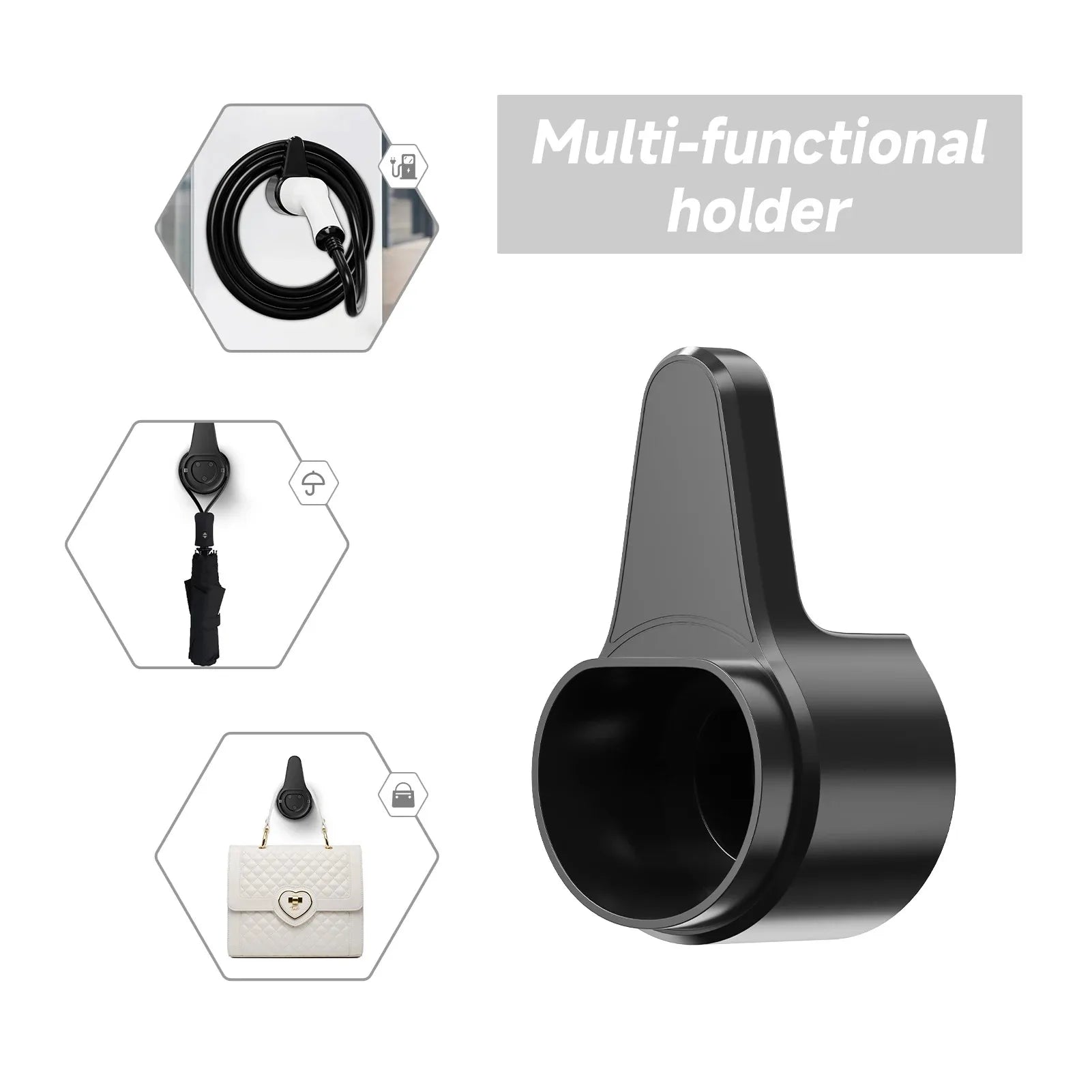 AFEEV Type 2 EV Charger Holder Charger Plug Holder Wall Mount Wallbox Socket Electric Car Charging Gun for IEC 62196-2 Charger