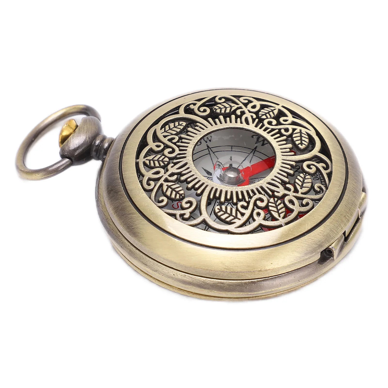 Compass New Outdoor Camping Hiking Portable Pocket Brass Gold Color Copper Compass Navigation With Waterproof Characteristics