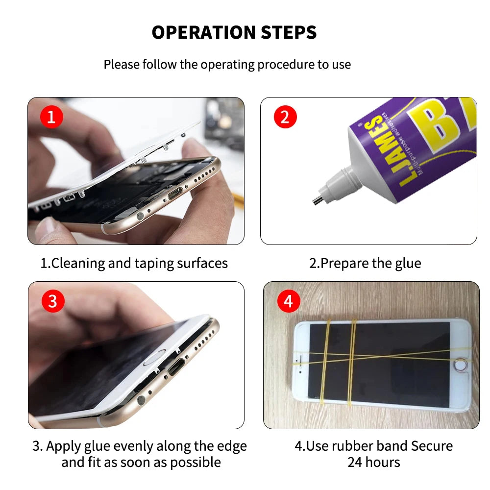 15ML 25ML 50ML 110ML Strong Soft Cellphone Repair Glue B7000 Clear Glue B-7000 Multipurpose DIY Adhesive