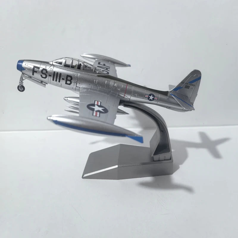 JASON TUTU Diecast Metal 1/72 Scale F-84 Thunderjet Fighter Military Model Airplane Collect Gift