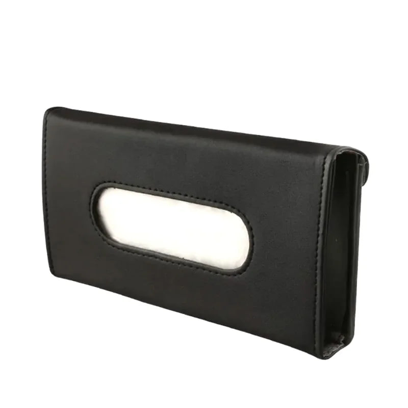 Car Sun Visor Tissue Box Holder - PU Leather Auto Napkin Case, Multi-use for Sun Visor, Dashboard, Armrest, Seat Back