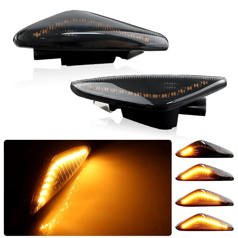 2PCS Canbus For BMW X3 F25 2007-2019 X5 E70 2007-2013 X6 E71 E72 2007-2014 LED Turn Signal Side Marker Lights Car Accessories
