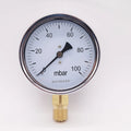 G1/2 mbar Gauge 0-10mbar 40mbar 60mbar 100mbar 200mbar 500mbar 1000mbar Gas Pressure 100mm Diameter Gauge Mbar Pressure Meter