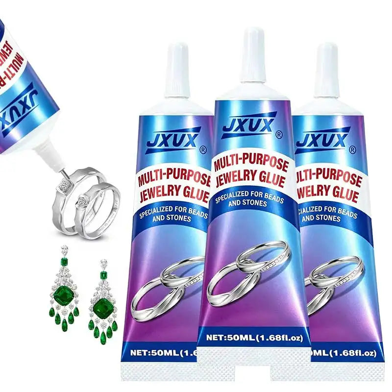 3Pcs Multi-Purpose Jewelry Glue Kit, B7000: Rhinestone Jewelry, Adhesives, DIY Craft Accessories, Mobile Phone Cases, Touch Screen Repair, Liquid Super Glue