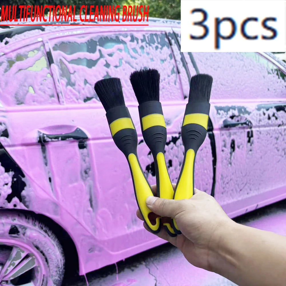3PCS Car cleaning brush details brush car exterior cleaning brush  suitable for car truck motorcycle cleaning