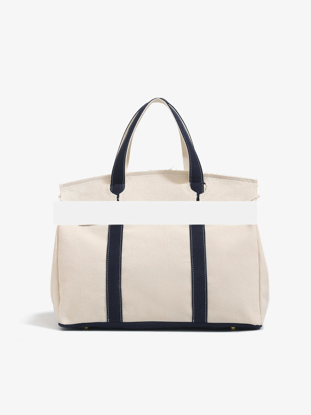 Canvas bag for women 2026 new high-end and niche design, contrasting color handbag, large capacity commuting versatile bag