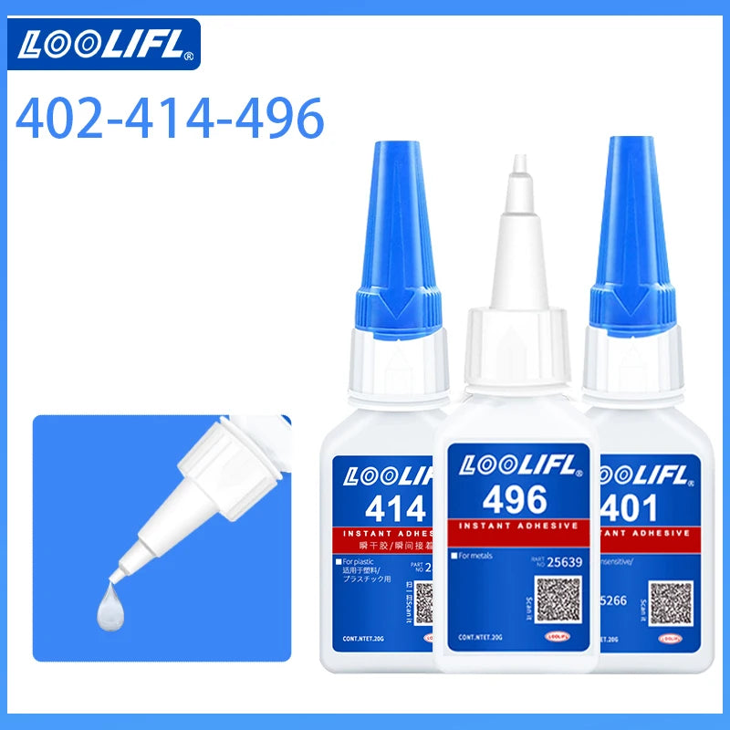 401 Instant Super Glue Strong Fast Dry Universal High Strength Adhesive for Resin Ceramic Metal Glass Plastic Wood Powerful