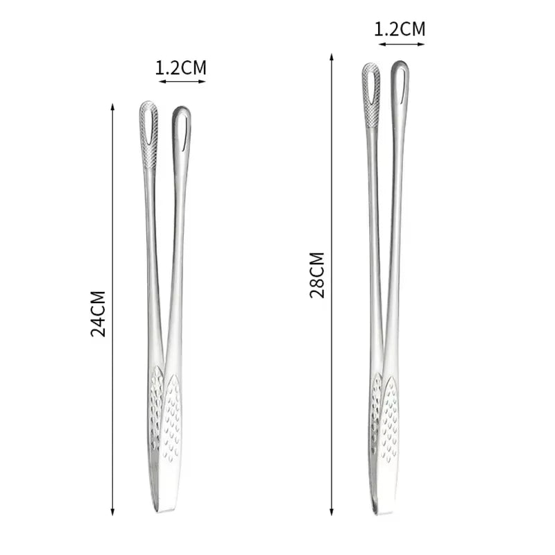 Stainless Steel Kitchen Tongs for Barbecue, Grill, Cooking, Salad, Meat, Buffet, and BBQ Tools – Versatile Food Tongs Clip