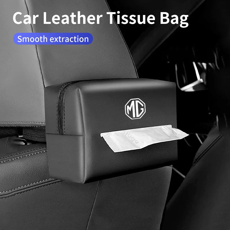 Car Seatback Tissue Box Holder Armrest Paper Case Napkin Storage Bag For Morris Garages MG 6 3 5 7 TF ZR ZS HS GS RX8 350 550