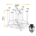 6Qt/8Qt Air Fryer Skewer Stand Stainless Steel Vertical BBQ Skewer Holder Home Kitchen Grilling Tool Air Fryer Accessories