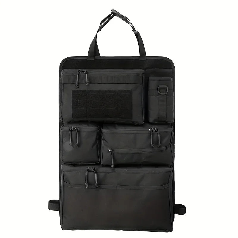 Multifunctional luggage organizer and storage bag, tactical storage bag for car rear seats, hanging rear seat bag