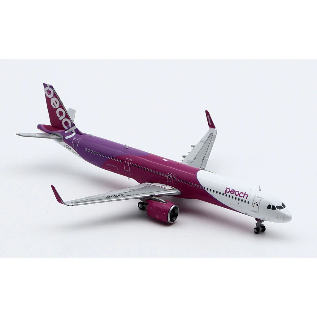 EW421N014 Alloy Collectible Plane Gift JC Wings 1:400 Peach Airlines Airbus A321neo Diecast aircraft Jet Model JA901P With Stand