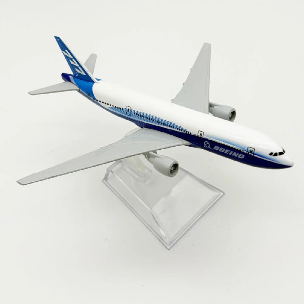16cm Souvenir Toy Planes B777 Prototype Aviation Replica Metal Diecast Airplane Model With Stand 1/400 Scale Planes Kids Gift