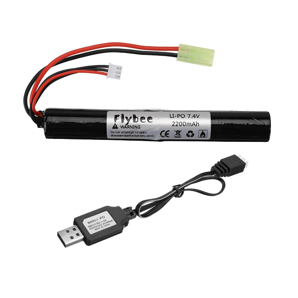 Lipo Power Battery Airsoft gub battery 7.4V 2200MAH 40C AKKU Mini Airsoft toys Gun 2200mAh 7.4V 2S Battery model parts