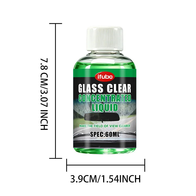 Ifubo Glass Cleaner 60ML Car Windshield Washer Fluid Concentrate Streak Free Auto Window Cleaning Solution For Clear Vision