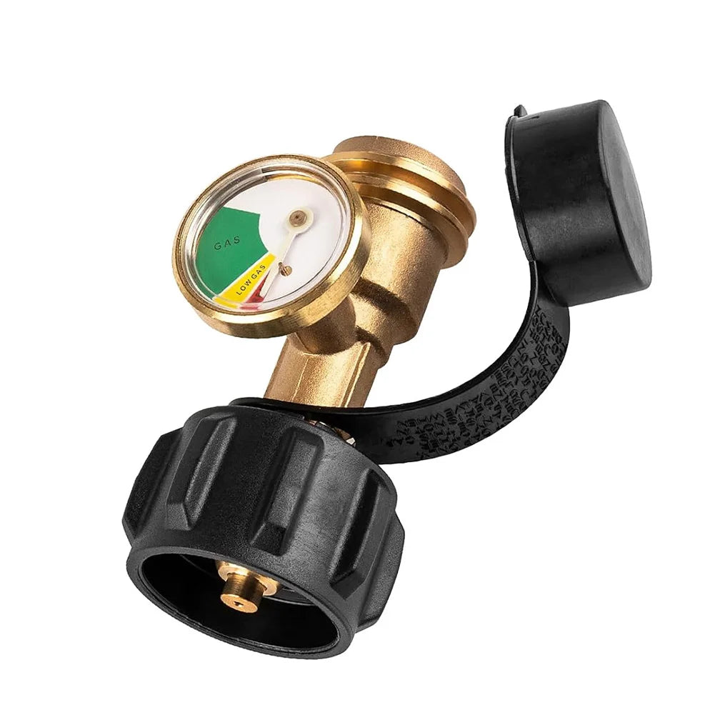 Propane Tank Gauge Level Indicator Color Coded Universal Propane Gauge Propane Adapter Gauge for Gas Cylinder Camping Stove