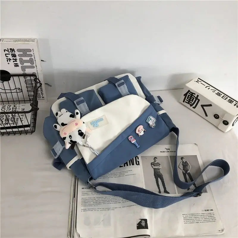 Nylon Handbags Shoulder Bag Large Capacity Crossbody Bags for Teenager Girls Men Harajuku Messenger Bag Student School Bags Sac