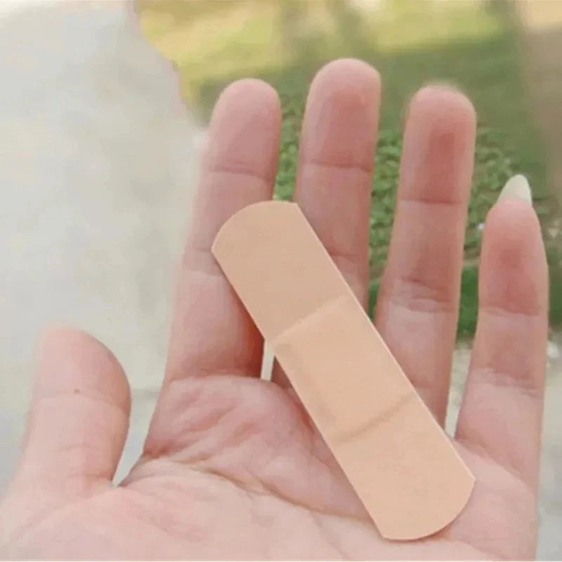 100PCS Waterproof First Aid Adhesive Bandages Breathable Wound Care Plasters Cushioned Dressings for Cuts Scratches