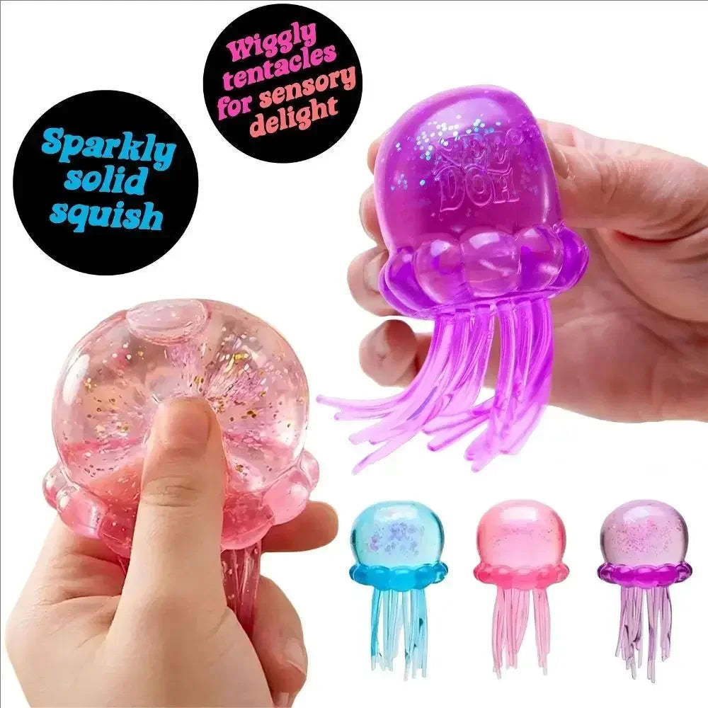 Squishies Nee Doh Jellyfish  Squish Toy Fidget Toy, Water Sensory Soft Jelly Squeeze Stress Relief Fidget Toy Squeeze Blind Box