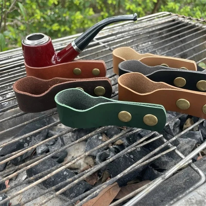 Leather Stand Rack Holder Rest for Tobacco Smoking Pipe for Smoking Pipes Exclusive Designed for Pipe Smokers cigar holder Gifts