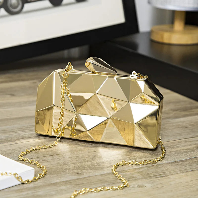 Luxury Acrylic Glossy Box Mini Clutch Bag Banquet Wedding Party Shoulder Crossbody Dinner Bag designer clutch bags high quality
