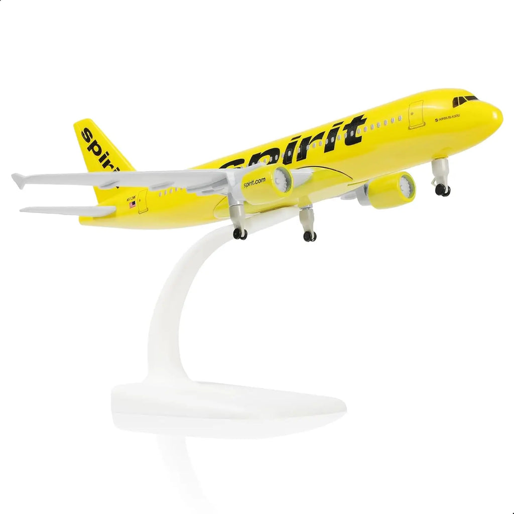 Die-Cast 20CM A320 Metal Model Airplane Toy Spirit Airlines USA With Metal Alloy Toys Flight Machine Model Kids Children Gift