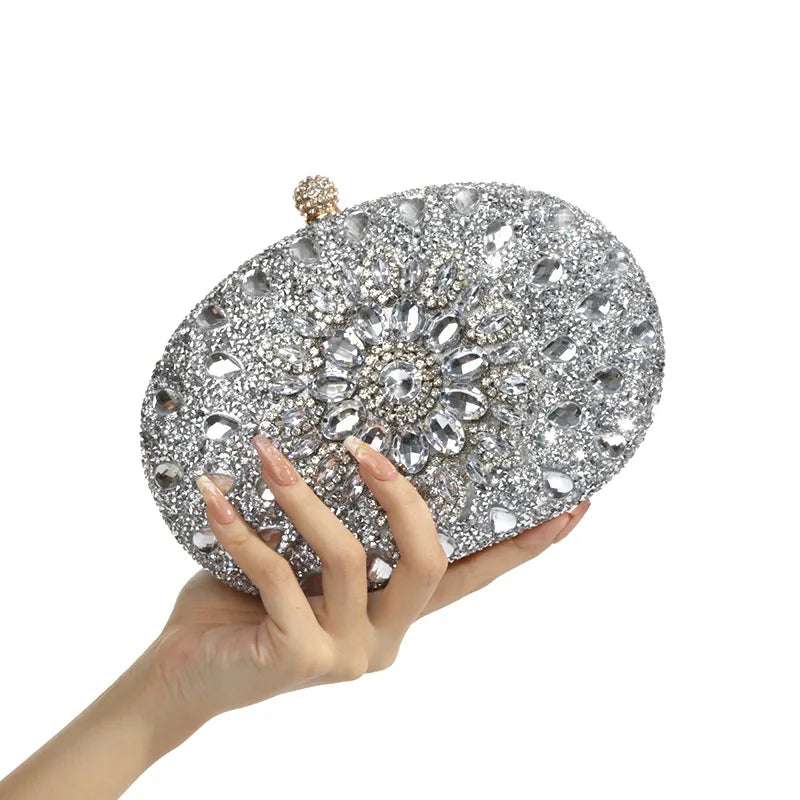 Luxury High Design Women Evening Bag Brand Party Banquet Glitter Bag for Ladies Wedding Clutch Handbag Shoulder Bag Chain Bolsas