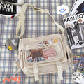 Nylon Crossbody Bags for Girls School Bags Japanese Transparent Bookbag Pocket Women Handbags Shoulder Messenger Bag Satchels