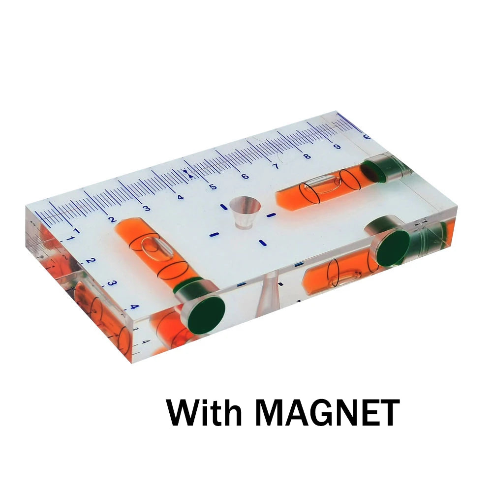 High Precision Transparent Two Direction Magnetic Level Bubble Mini Spirit Level Measuring Tool