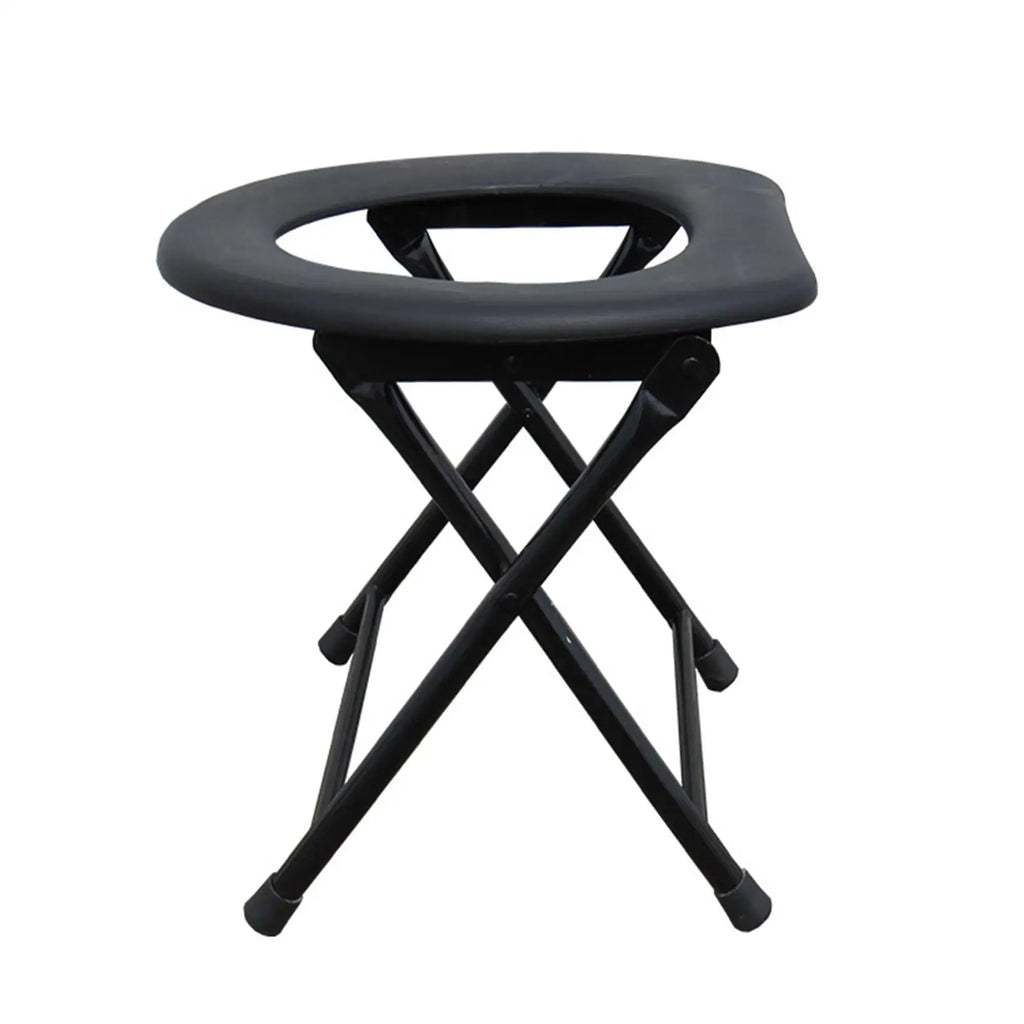 Portable Camping Toilet Seat Bedside Commodes for Adults Comfortable Folding