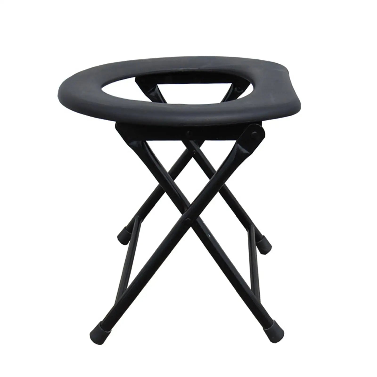 Portable Camping Toilet Seat Bedside Commodes for Adults Comfortable Folding