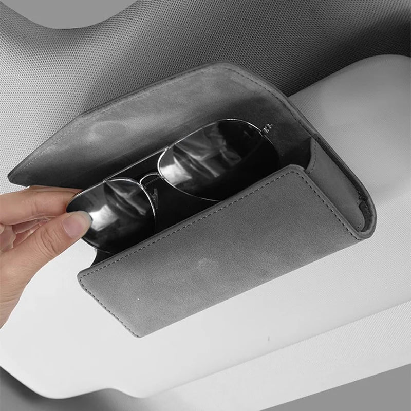 Car Glasses Box Portable Car Sunglasses Holder In The Car Driving Glasses Card Holder Eyeglass Case Sun Visor Car Lenses Holder