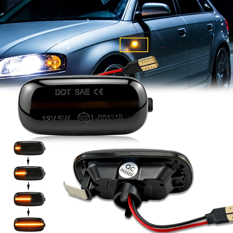 LED Front Fender Side Marker Light For Audi A3 S3 8P A4 S4 RS4 B6 B7 B8 A6 S6 RS6 C5 C7 C6 05-08 Turn Signal Light