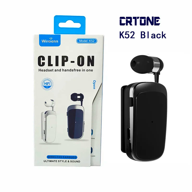 K52 In-Ear Auriculares Mini Wireless Bluetooth Headset Vibration Call Remind Sports Clip Driver Earphones Hands Free PK Fineblue