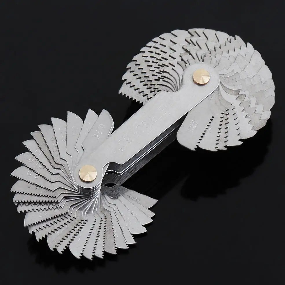 20-58 Blades Screw Pitch Gauge Metric & Imperial & US Screw Meter SAE Whitworth 55/60 Degree Metrisch Thread Measurement Tools